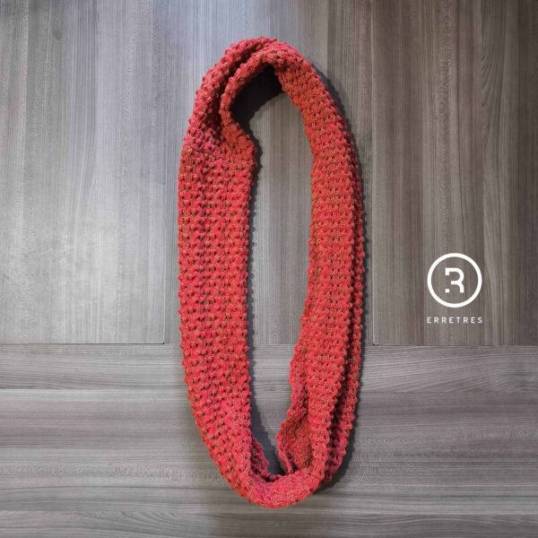 Cuello Ondas rojo café 1 w